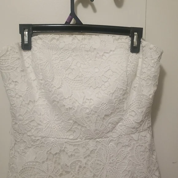 NWT Lilly Pulitzer Strapless Sienna White Lace dress SZ 8 - Picture 5 of 9